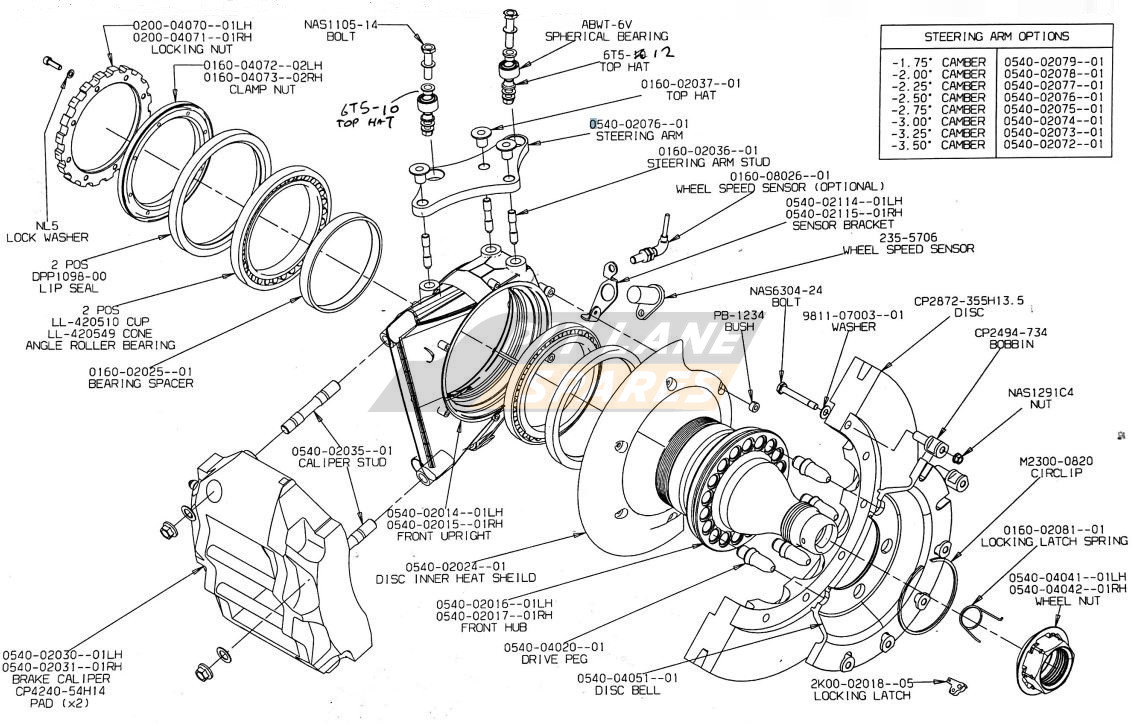 FRONT UPRIGHT ASSEMBLY Diagram
